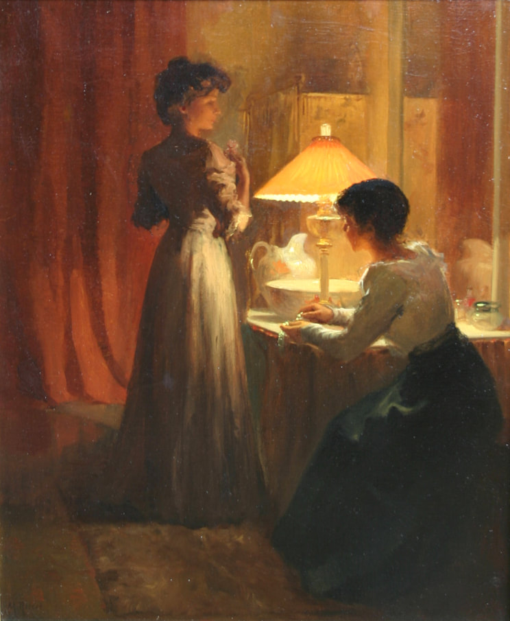 Choice of Jewelry by Lamplight by Marcel Rieder (1894)